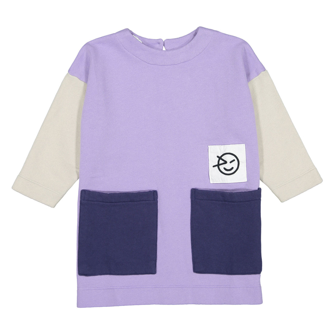 Wynken Lilac/Grey/Navy Pocket Dress