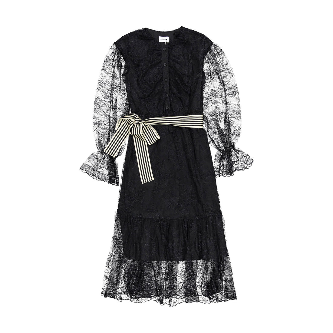 Unlabel Black Net Lace Maxi Dress