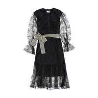 Unlabel Black Net Lace Maxi Dress