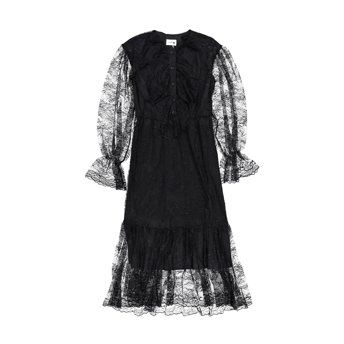 Unlabel Black Net Lace Maxi Dress