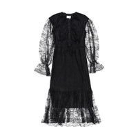 Unlabel Black Net Lace Maxi Dress
