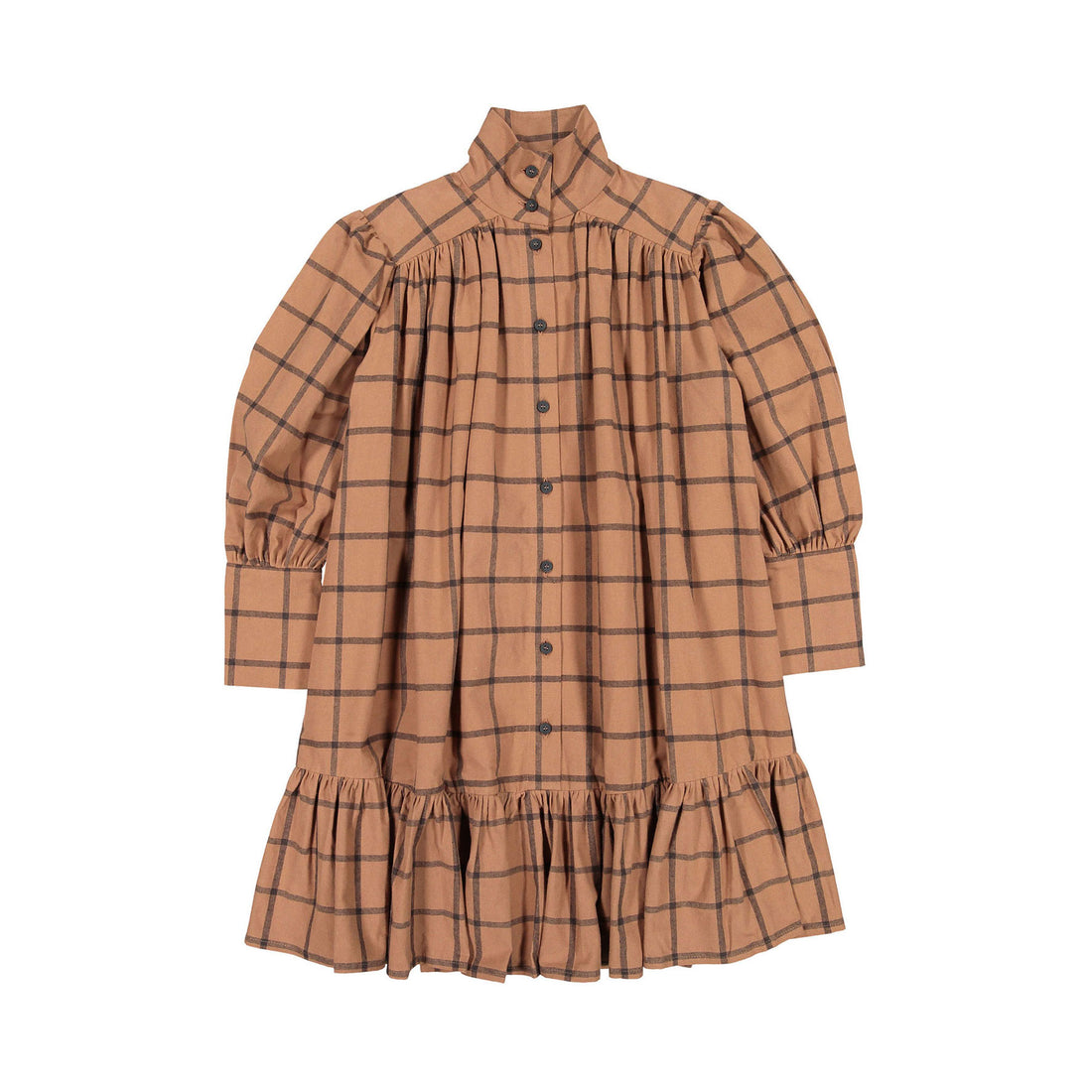 Unlabel Coffee Square Buttons Dress