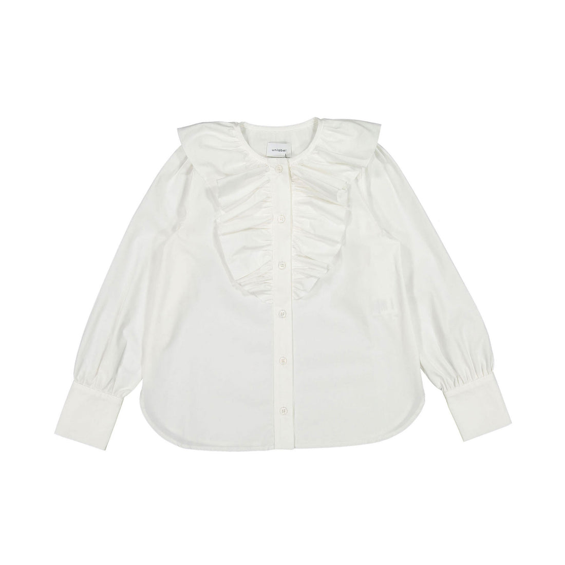 Unlabel Pearl White Ruffle Blouse