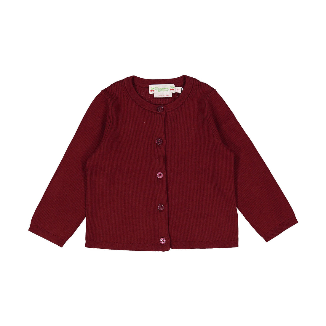 Bonpoint Bordeaux Carina Baby Cardigan