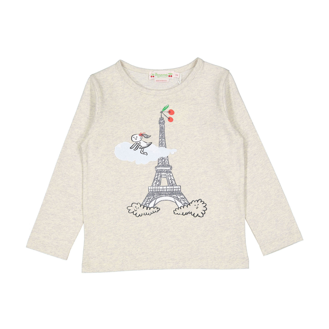 Bonpoint Grey Eiffel Tower Tee