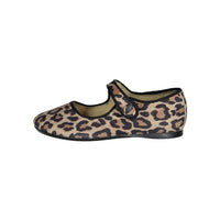 Tocoto Vintage Brown Animal Print Baby Mary Janes