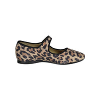 Tocoto Vintage Brown Animal Print Baby Mary Janes