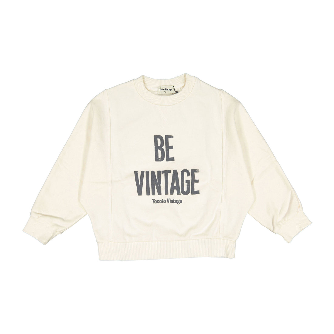 Tocoto Vintage Off White Be Vintage Sweatshirt