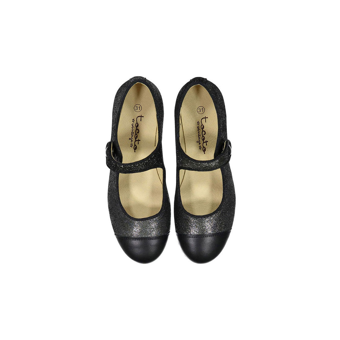 Tocoto Vintage Grey Kid Mary Janes