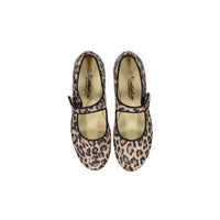 Tocoto Vintage Brown Animal Print Kid Mary Janes