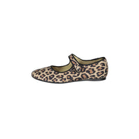 Tocoto Vintage Brown Animal Print Kid Mary Janes