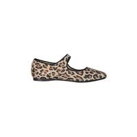 Tocoto Vintage Brown Animal Print Kid Mary Janes