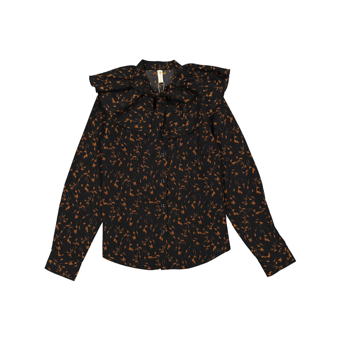 Ava and Lu Black Printed Blouse