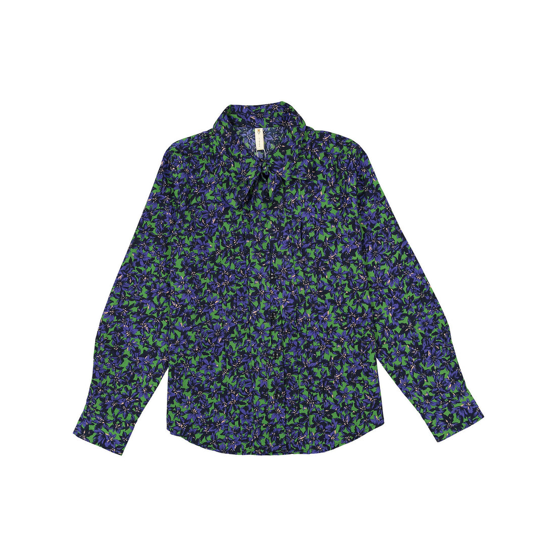Ava and Lu Liberty Blue Pleated Blouse