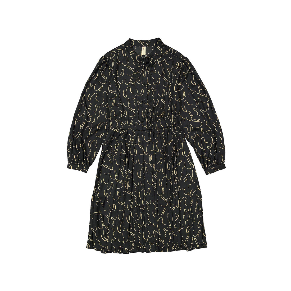 Ava and Lu Black Squiggle Dress