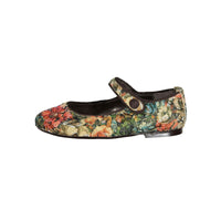 Papanatas Floral Velvet Mary Janes