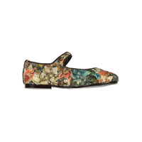 Papanatas Floral Velvet Mary Janes