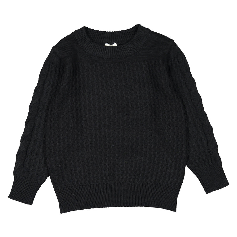 Noma Black Cable Sleeved Pullover