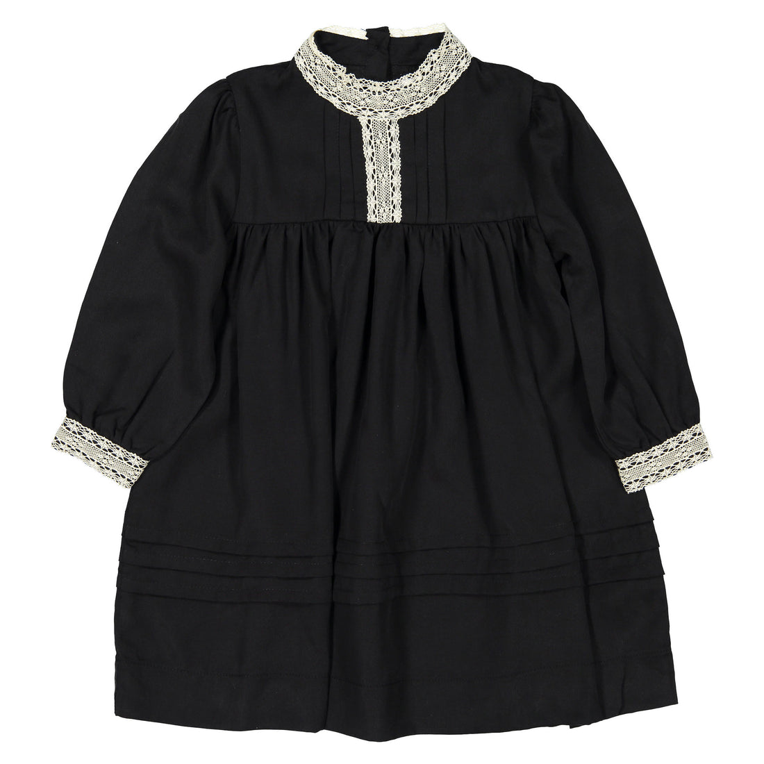 Noma Black Ribbon Detail Yoked Dress