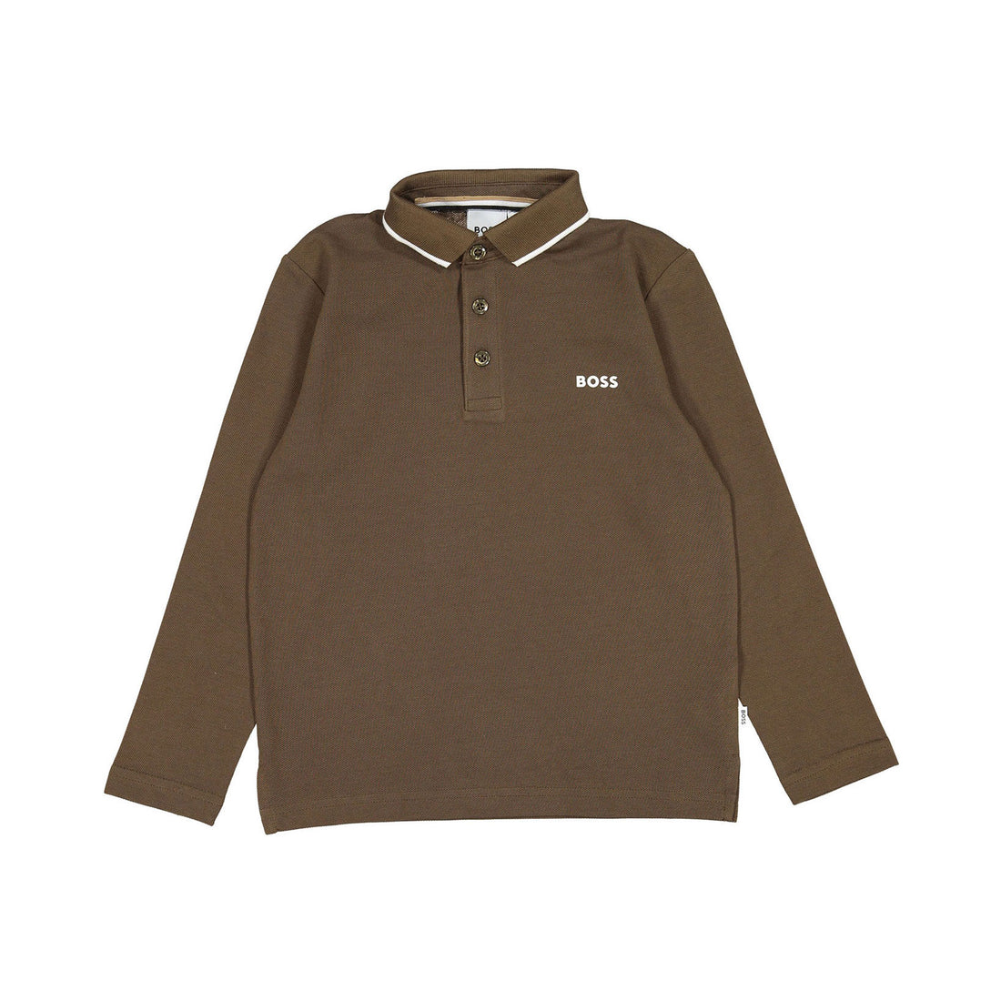 Hugo Boss Brown Long Sleeve Polo