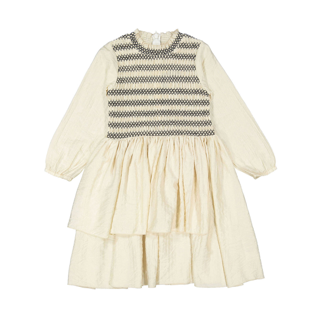 Noma Vanilla Contrast Smocking Dress