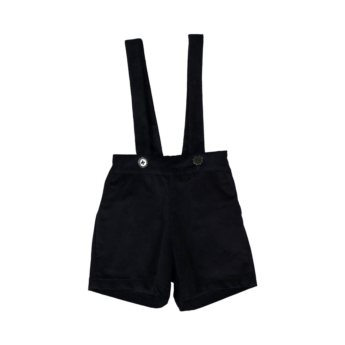 Pernille Black Velour Suspender Shorts
