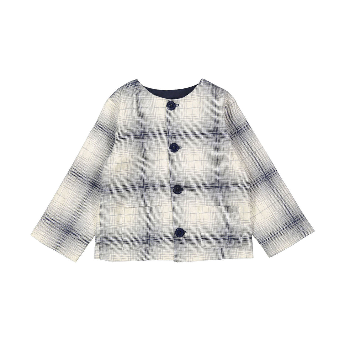 Pernille Ivory/Blue Plaid Jacket