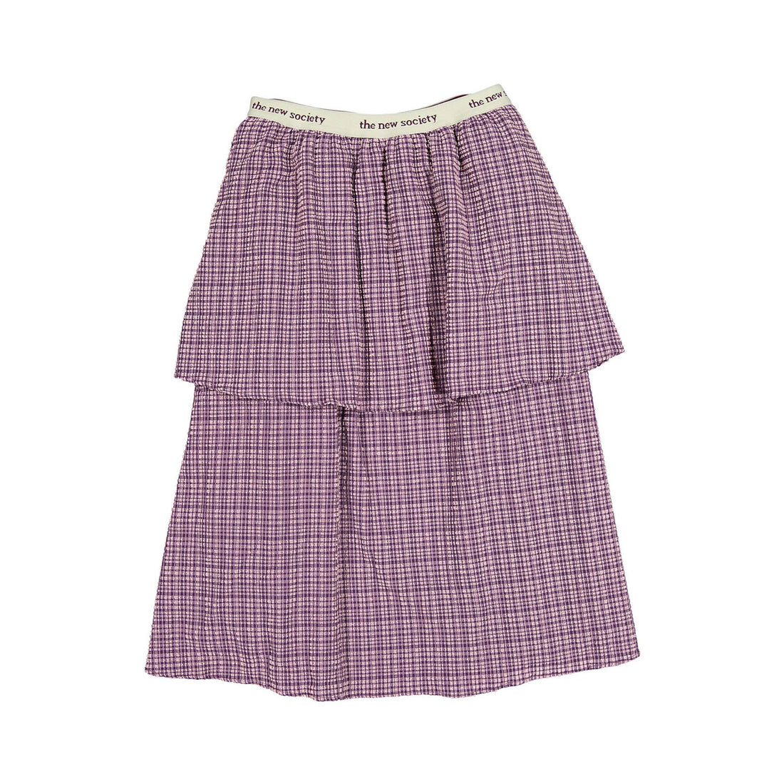 The New Society Anabella Check Long Skirt