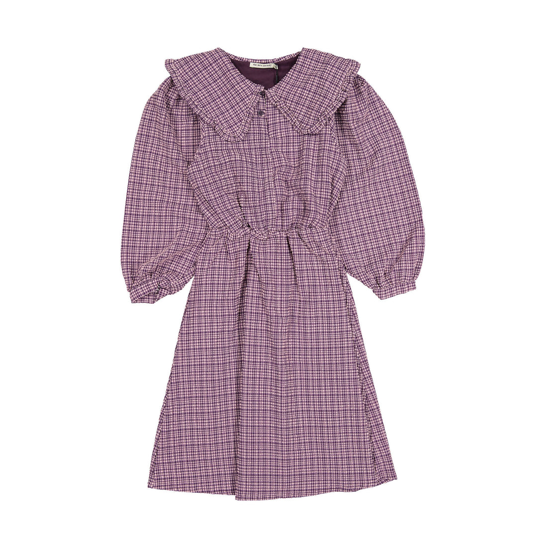 The New Society Anabella Check Long Dress
