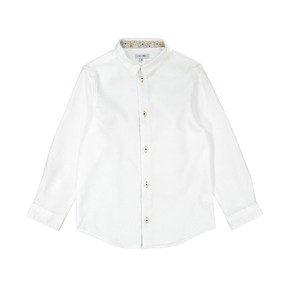 Boys and Arrows White/Tropical Floral Contrast Long Sleeve Shirt