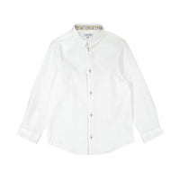 Boys and Arrows White/Tropical Floral Contrast Long Sleeve Shirt