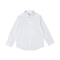 Boys and Arrows White Pinstripe Dotted Flower Long Sleeve Shirt