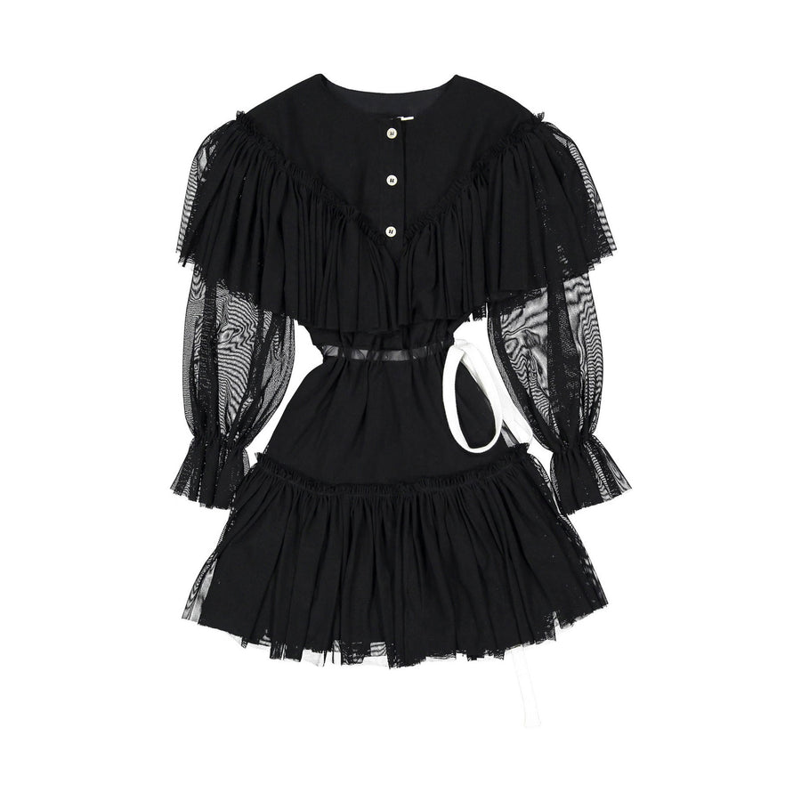 Unlabel Black Net Mesh Dress