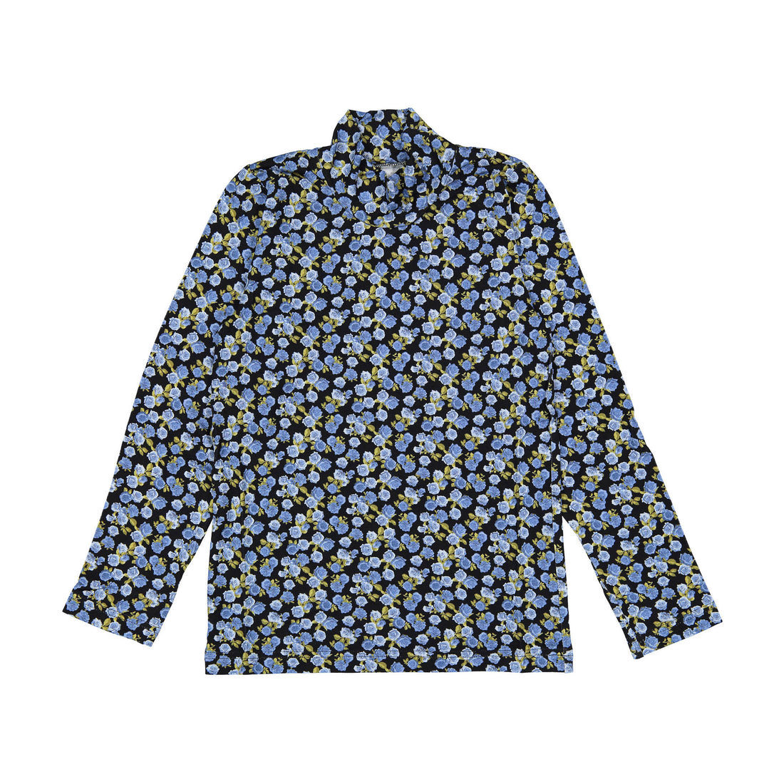 Christina Rohde Sky Blue Floral Turtleneck