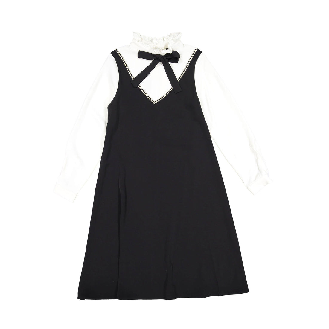 A4 Black/White Two Tone Slip Dress