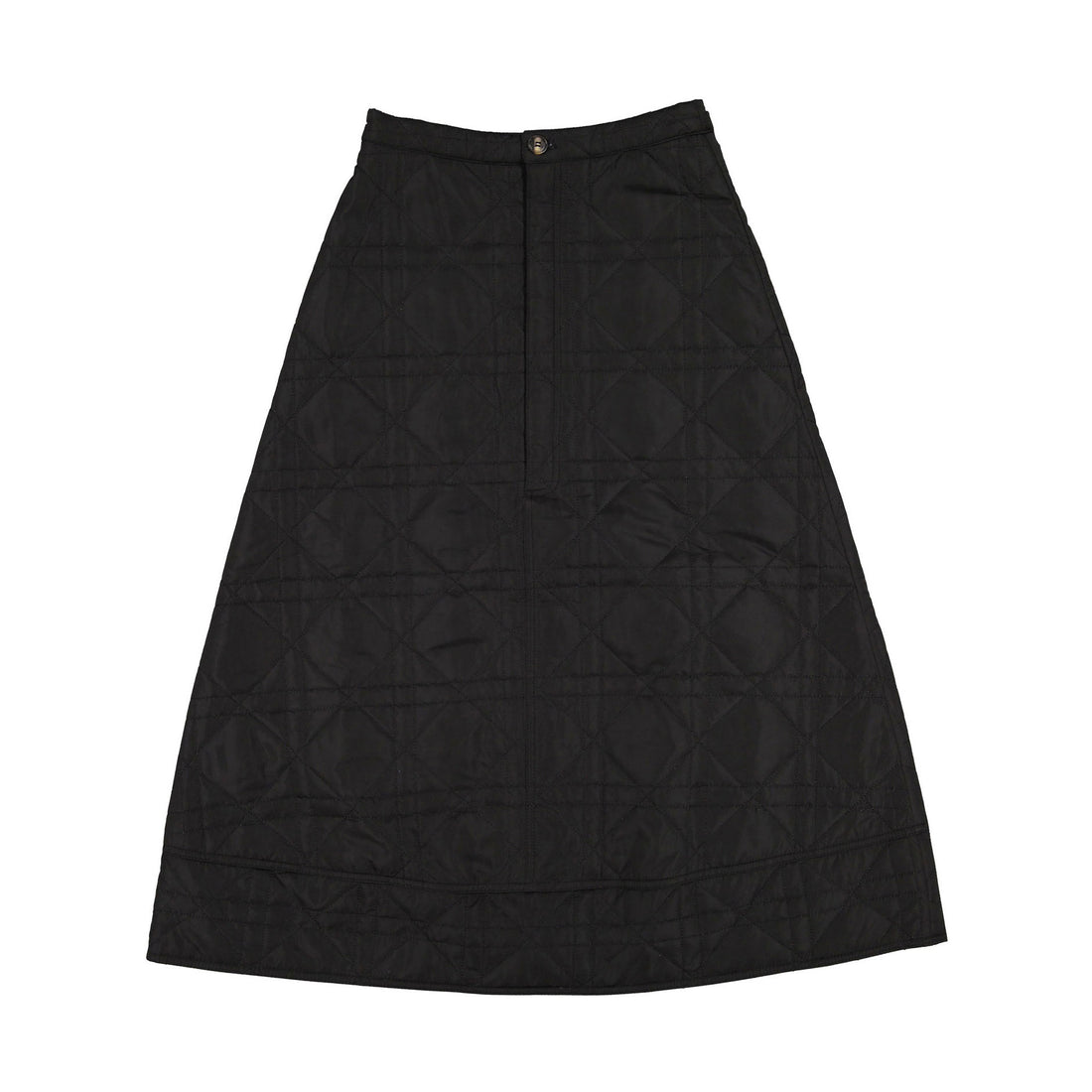 Ava and Lu Black Quilted Maxi Skirt