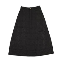 Ava and Lu Black Quilted Maxi Skirt