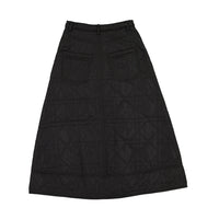 Ava and Lu Black Quilted Maxi Skirt