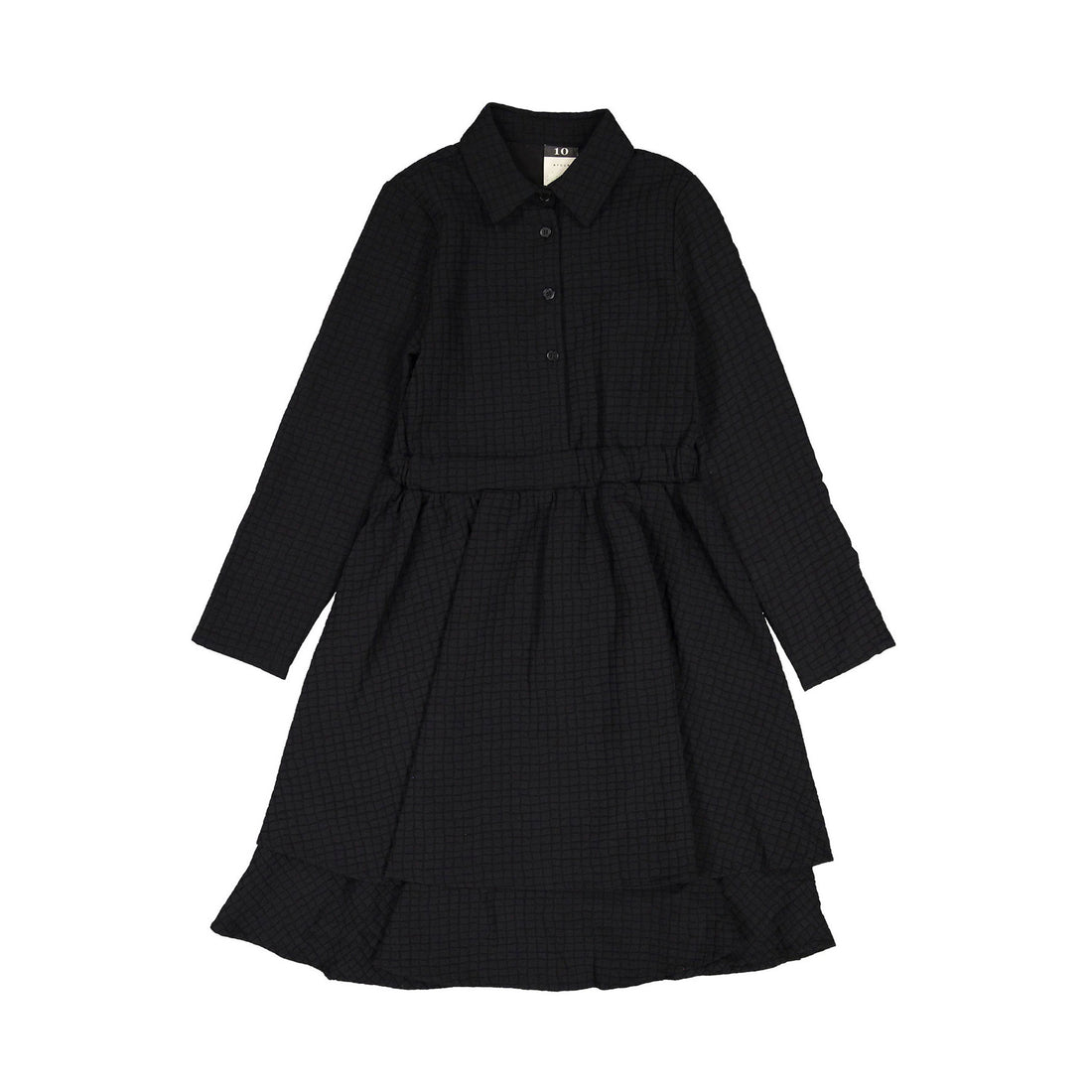 A4 Black Waffle Double Layered Dress