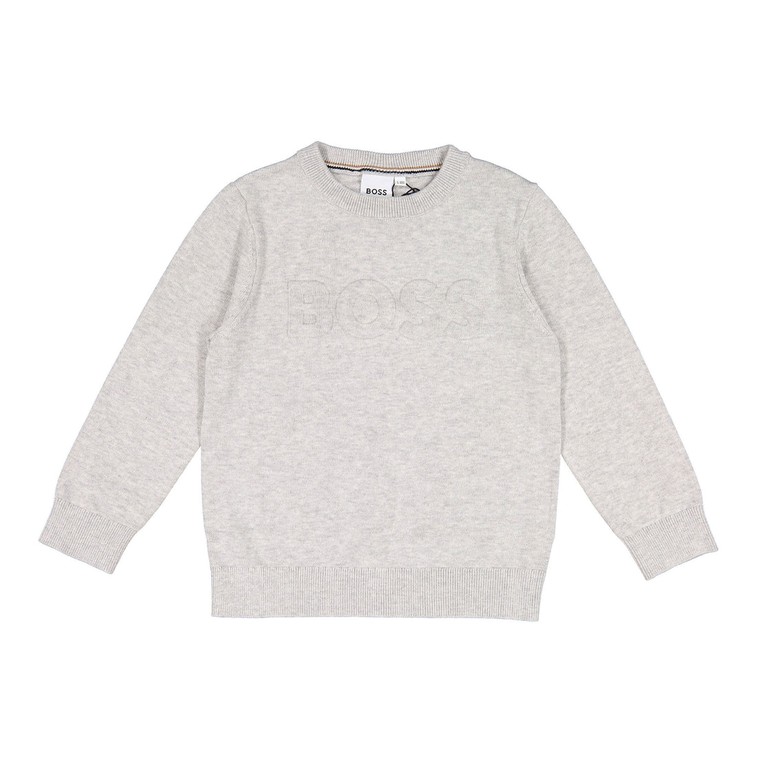 Hugo Boss Chine Grey Mini Me Tone On Tone Sweater