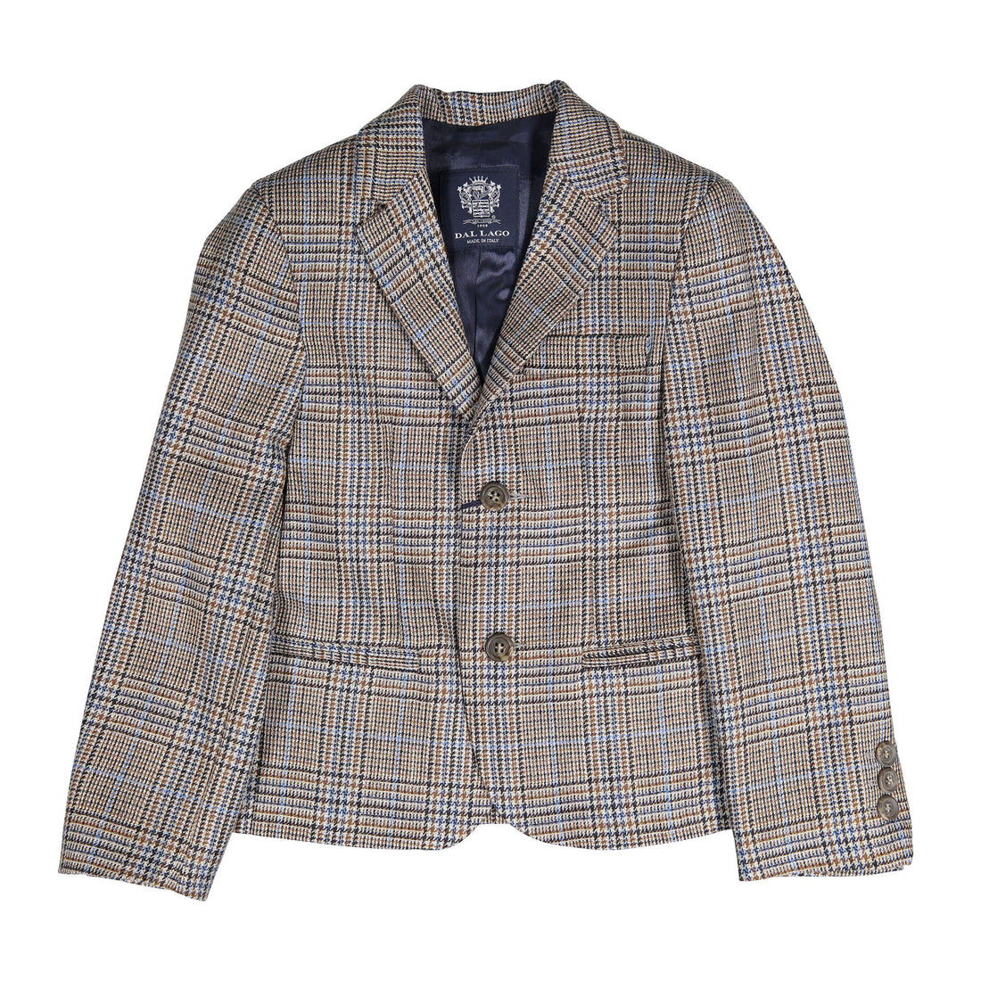 Dal Lago Tan/Blue Houndstooth Blazer