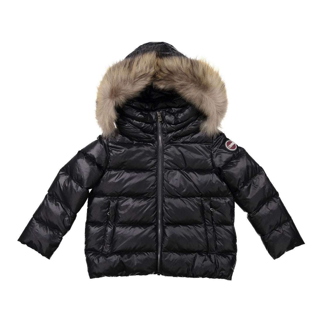 Colmar Black Fur Hooded Midi Coat