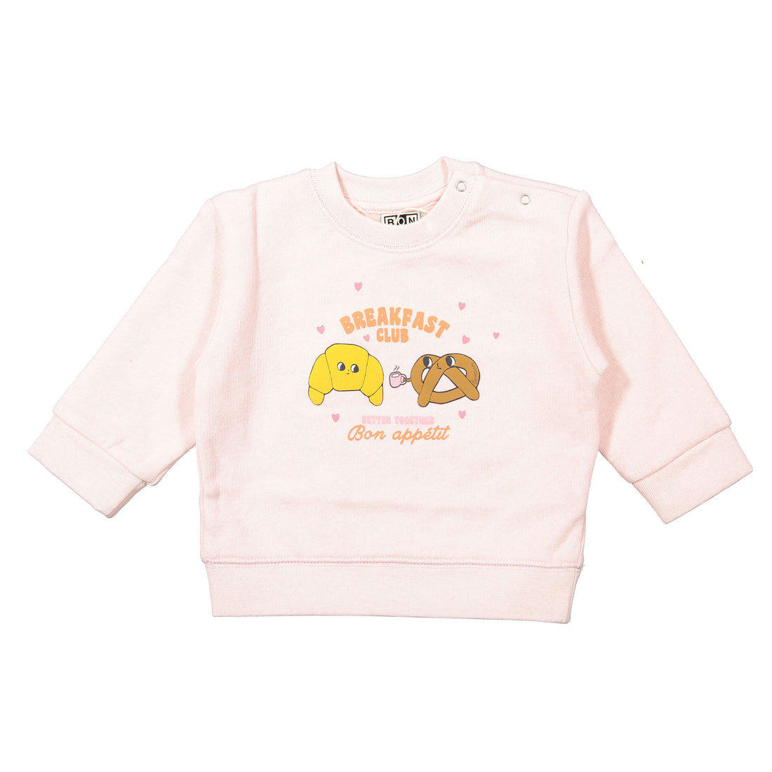 Bonton Light Rose Breakfast Baby Sweatshirt