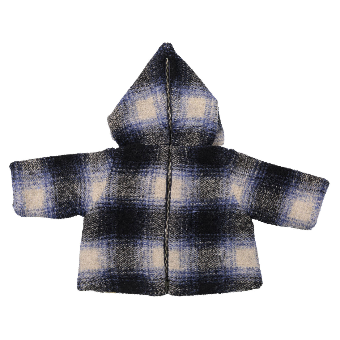 Bonton Cream Plaid Camion Baby Jacket