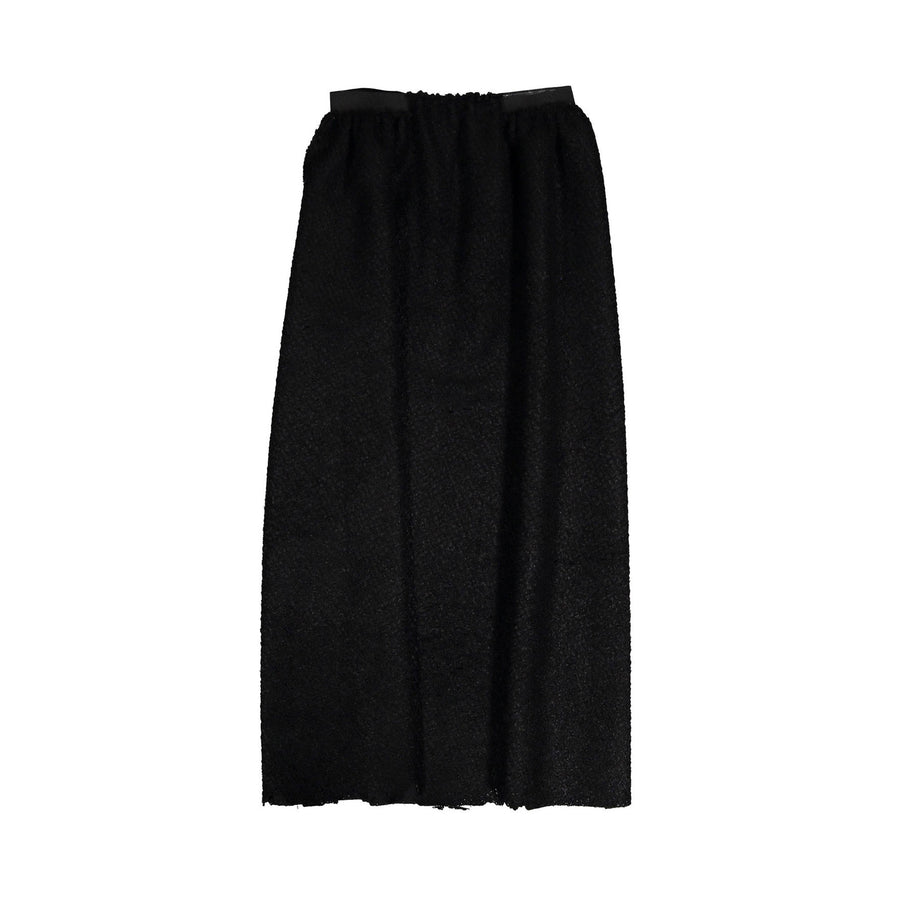 Venera Arapu Black Laser Cut Boucle Skirt