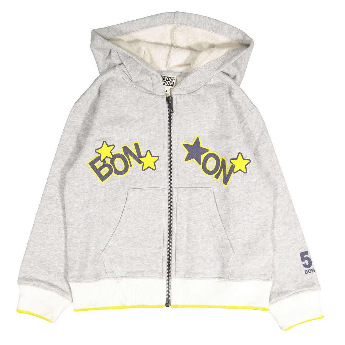 Bonton Grey Logo Zip Up