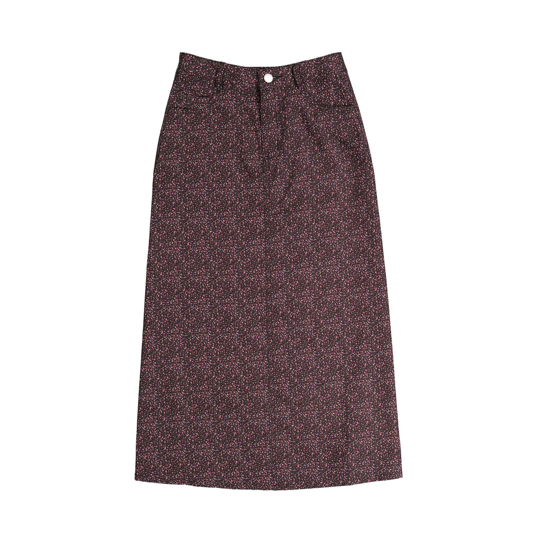 FYI Aubergine Tiny Floral Long Skirt