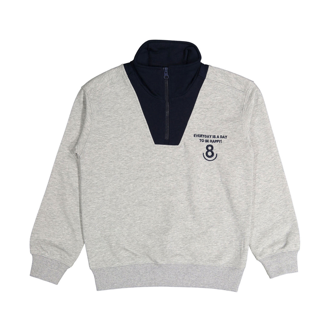 FYI Heather Grey Half Zip Sweatshirt