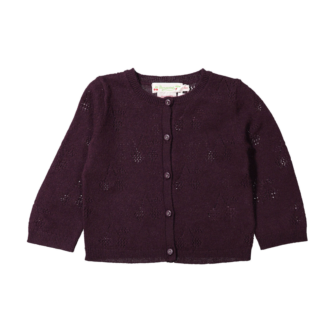 Bonpoint Raisin Tibile Baby Cardigan