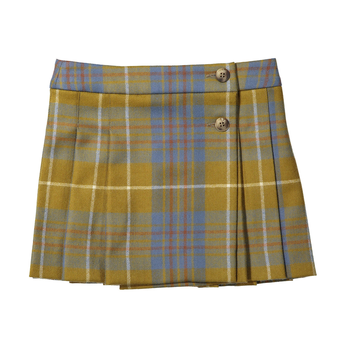 Bonpoint Olive Plaid Talissa Skirt